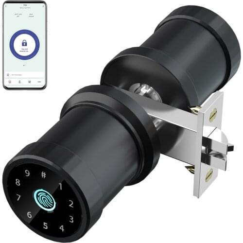 Kingneed Fingerprint Smart Door Lock with Bluetooth Tuya APP Touchscreen Digital Password Easy Installation For Home & Office