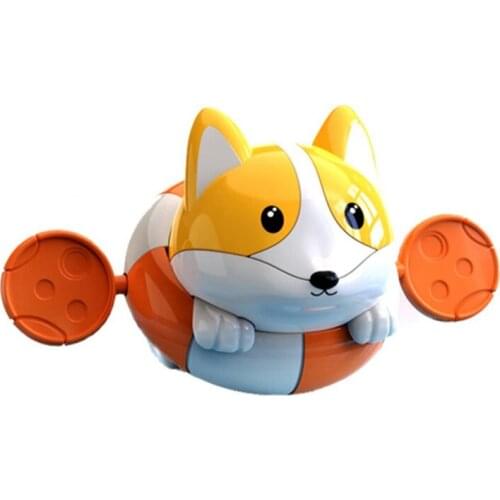 Wind-Up Corgi Bathroom Toys Corgi Bath Toys for Kids Baby Water Games Bathtub Swimming Dog Cute Cartoon Bathroom Toy