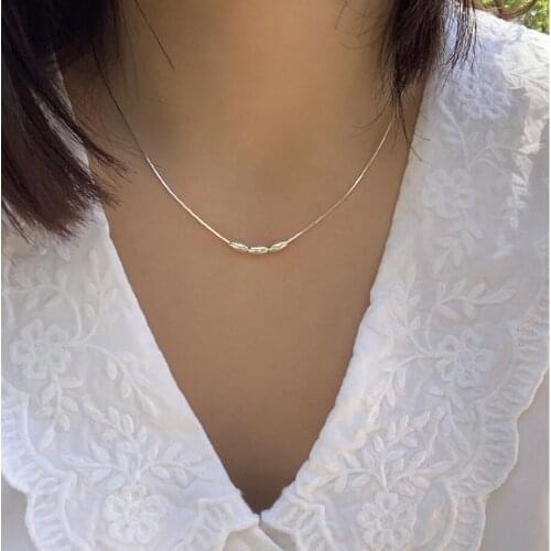 S925 Sterling Silver Boho Choker Round Tag Pendant Necklace Fashion Female Choker Simple Ladies For Women Jewelry Gifts