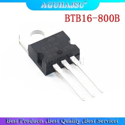 10pcs BTB16-800B BTB16-800 BTB016 Triacs 16 Amp 800 Volt TO-220 new original