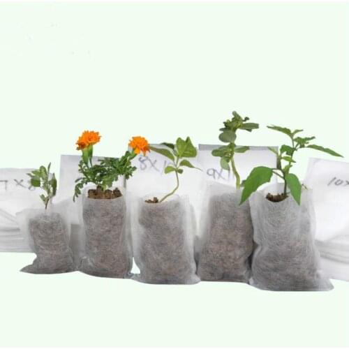 1000pcs Environmental friendly seedling bag permeable breathable degradable nursery bag fruit nutrition planting bag