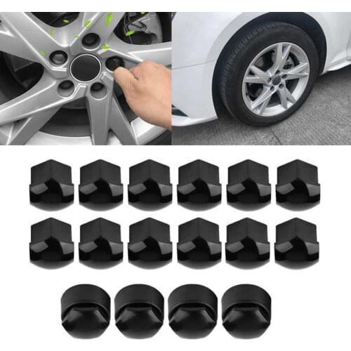 20pcs 17mm Nut Car Wheel Auto Hub Screw Protection Anti-theft Cover Cap for Audi Car high quality accessories