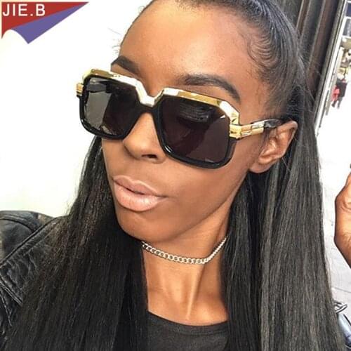 2017 Retro Women Oversized Square Sunglasses Men Driving Mirror UV400 Brand Design Vintage Frame Glasses For Female