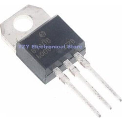 5PCS/LOT BTA08-600B BTA08-600 BTA08 Triacs 8.0 Amp 600 Volt TO-220 thyristor New Original In stock IC