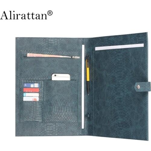 Alirattan Hot Sale Fashion Ostrich Python Business Folder High Quality Briefcase Book Folder File Briefcase Case Folding Bag Ins