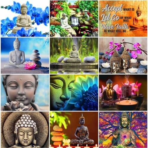 Diamond Painting Portrait Diamond Mosaic Art Diamond Embroidery Buddha 5D DIY Full Square Beaded Cross Stitch Kits Home Decor