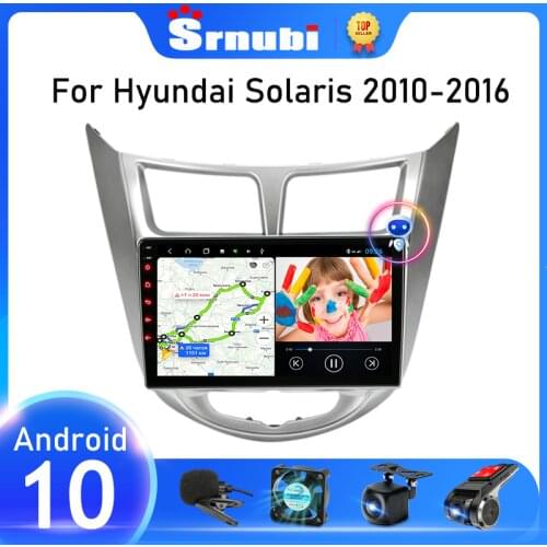 Android 10.0 2Din 4G+64G Car Radio For Hyundai Solaris Verna Accent i25 2010-2016 Navigaion GPS Multimedia Video Player DSP RDS