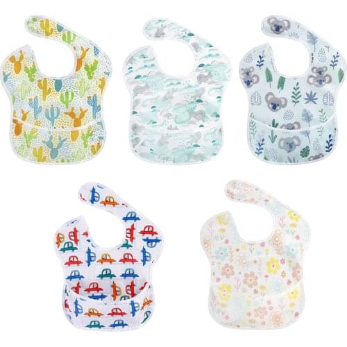 Baby Food Cover Waterproof Anti-dress Childrens Full Skirt Autumn And Winter Cover Baby Bib Flowers 2021