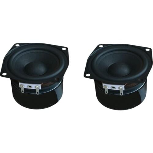 Ghxamp 2.5 Inch Full Range Speaker 4Ohm 8Ohm 10W Damping Pape Cone DIY Portable Speaker Unit Computer Desktop Soundbox 2PCS