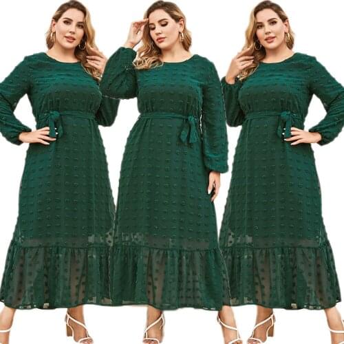 Muslim Women Long Dress Kaftan Abaya Islamic Clothing Ramadan Dubai Plus Size Loose Arabic Maxi Robe Gown Turkey Middle East New