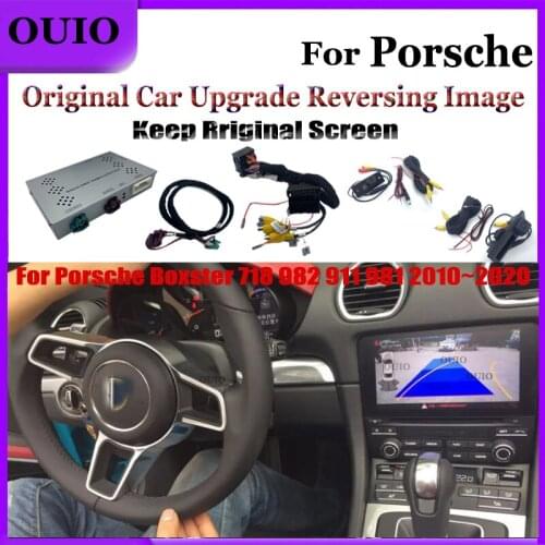 HD rear camera interface | For Porsche Boxster 718 982 911 981 2010~2020 Original screen reversing parking camera