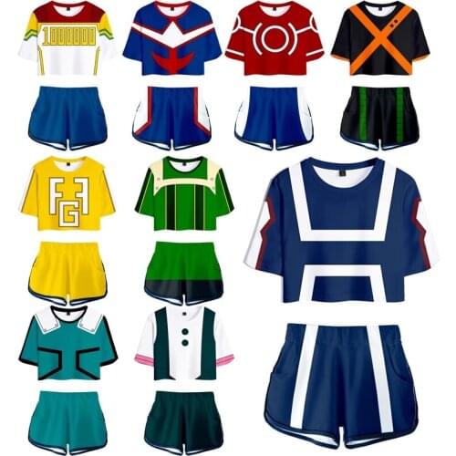 Anime My Hero Academia Boku no Hero Academia Himiko Toga Top and Shorts suit Cosplay Costumes Suit All members