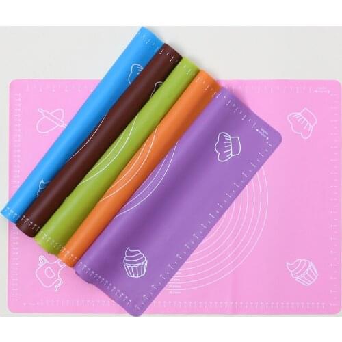 Kitchen Silicone Kneading Pad Scale Large High Temperature Resistant Baking Non Stick Silicone Pad 64 * 45cm Baking Tool Mat