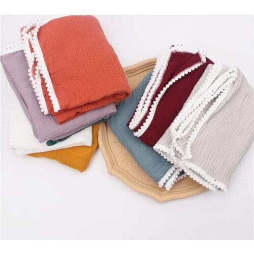 Muslin 100% Cotton Baby Blanket 80*65cm Soft Newborn Blankets Bath Gauze Infant Swaddle Wrap Sleepsack Stroller Cover