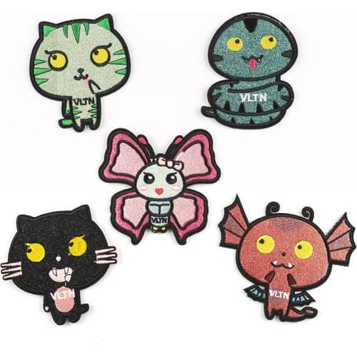 Customized Cute Pet Cloth Sticker Cartoon Butterfly Accessories Computer Embroidery Embroidery Affixed Cloth Embroidered