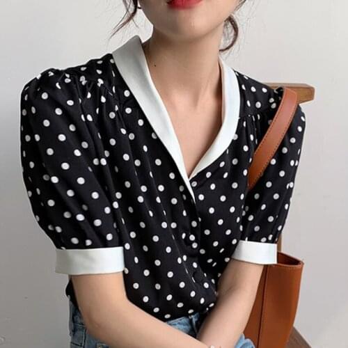 Блузки в горошек Noritree China At AliExpress