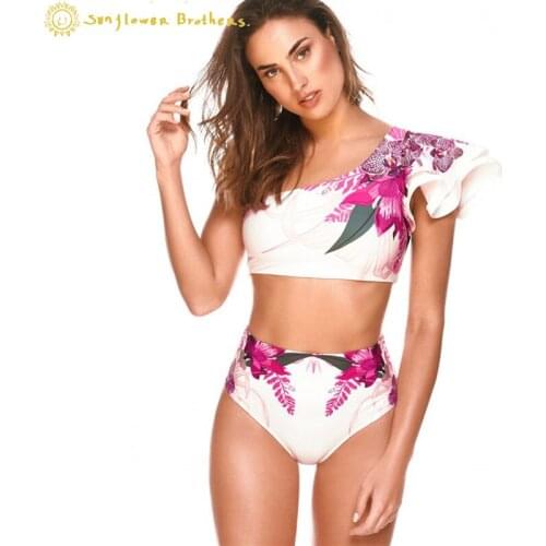 2021 Womens Swimsuit New Split Swimsuit Women Plus Size Print Sexy European and American Swimwear Swim Swimsuit Women