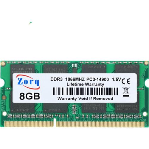 Zorq DDR3 8GB 2GB Laptop Ram 1600 1866 MHZ 204pin Sodimm Notebook Memory DDR3 4G Memoria RAM