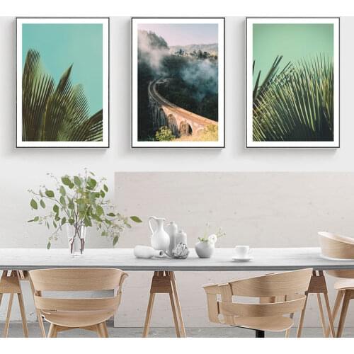 Fresh Leaves Poster Home Decor Scenery Painting Nordic Canvas Painting Art Letter Minimalist Picture Art Prints for Living Room
