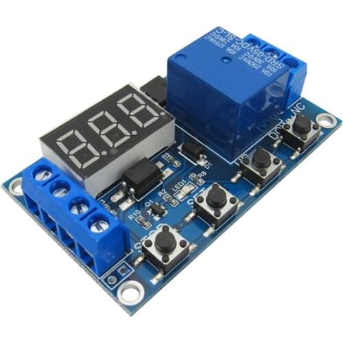 Digital LED Display Time Delay Relay Module Board DC 12V Control Programmable Timer Switch Trigger PLC Automation Car Buzzer