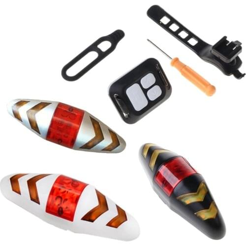 Durable Waterproof Bicycle Turn Signal Lamp Wireless Remote Control Mountain Bike Tail Light Flashing Taillight