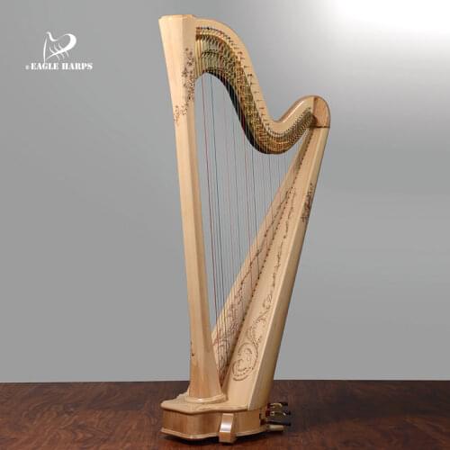 Catherine 47e eagle harp professional harp instrument, 47 strings, handmade sausage strings, harp maple