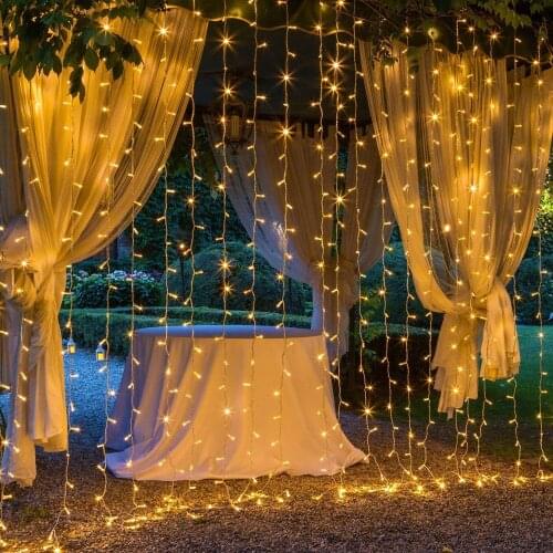 3M LED Christmas Fairy String Lights Remote Control USB New Year Garland Curtain Lamp Holiday Decoration For Home Bedroom Window