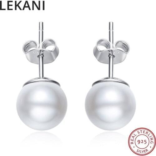 Embellished With Crystals From Swarovski Ball Shaped Stud Earrings Pearls Piercing S925 Silver Fine Jewelry For Women Wedding