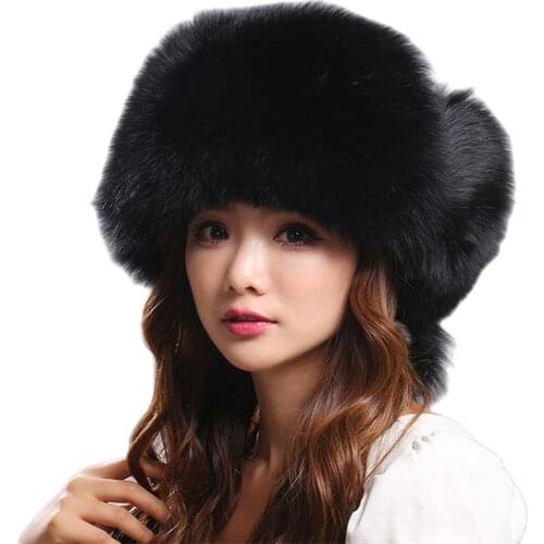 100% real raccoon fur hat russian cap fox fur hat winter women brand hats and caps