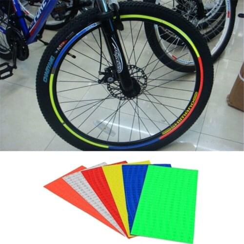 Bike Reflective Stickers Cycling Fluorescent Reflective Tape MTB Bicycle Adhesive Tape Safety Decor Sticker Accessorie Dropping