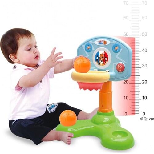 1Set Children Basketball Hoop Stand Toy Set with Light Sound Indoor Sports Equipment Nice Sports Training Tool for Kids