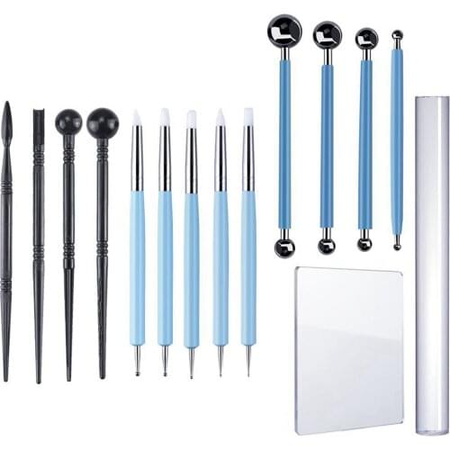 15 Pieces Carving Modeling Tool Set Including Ball Stylus Clay Sculpting Tools, Dual-Ended Design Pottery Tools, Ball Rod Stylus