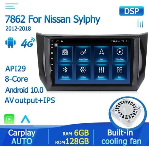 Android 10.0 RDS Car Radio for Nissan Sylphy B17 Sentra 12 2013 2014 2015 2016 2017 2018 Auto GPS Navi Stereo Carplay Head Unit