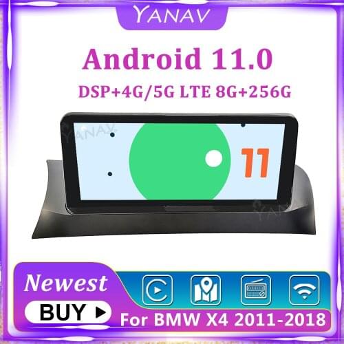 Android 11.0 Car Radio For BMW X4 Series F26 2011-2018 GPS Navigation Auto Video DSP Built In Carplay Wireless Stereo Receiver