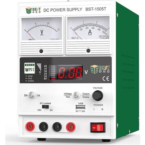 BST-1505T LED Display Adjustable Switching 15V 5A AC To DC High-Power AmmeterPower Supply For Mobile Phone Repair Laboratory