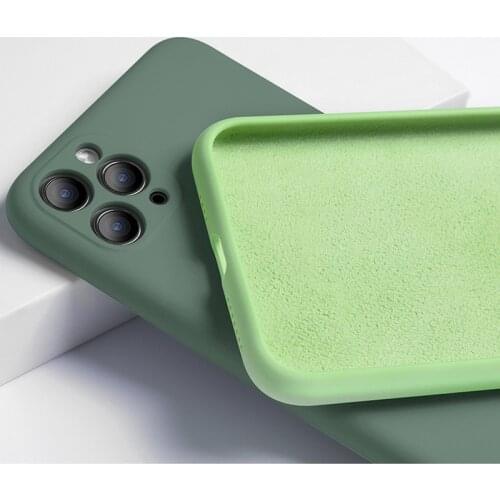 Liquid Silicone Case For iPhone 11 Pro Max Case Luxury Camera Lens Protect Full Cover Cases For iPhone XR X XS 10 6 6s 7 8 Plus