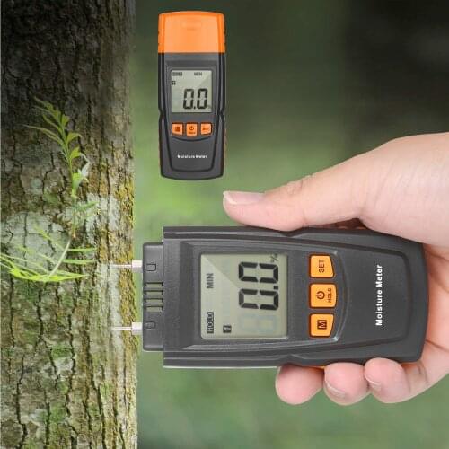 KKmoon 3-in-1 Digital Wood Moisture Meter Firewood Water Content Analyzer Ambient Temperature Humidity Wood Moisture Tester