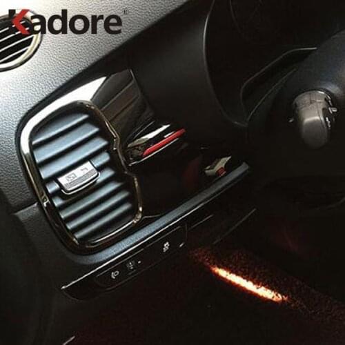 For Kia Rio 4 X-line 2018 2019 Stainless Steel Air Condition Vent Cover Sticker Interior Accessories Car Styling