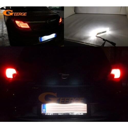 For Opel Vauxhall Corsa C D E Adam Excellent Ultra bright Led License plate lamp light No error car Accessories