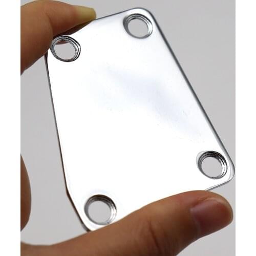 1pcs Electric Guitar Neck Plate with Screws for ST TL Guitar Jazz Bass Replacement Guitar Accessories Sliver