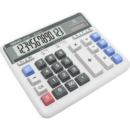 Calculator desktop financial bank environmental abs solar dual 12-bit monitor 2135 for calculator clamshell summons white