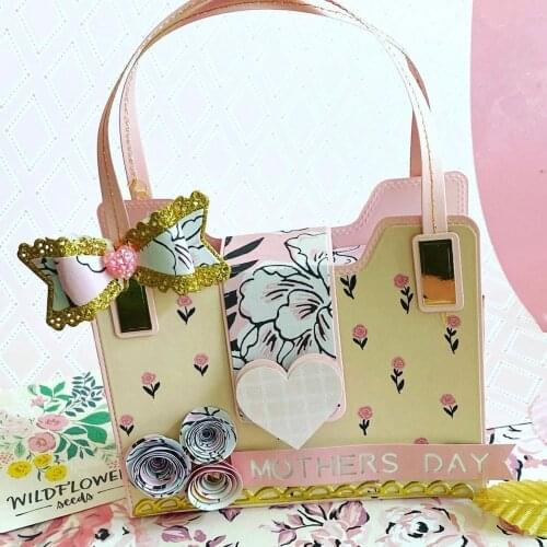 KSCRAFT Big Handbag Metal Cutting Dies Stencils for DIY Scrapbooking Decorative Embossing DIY Paper Cards