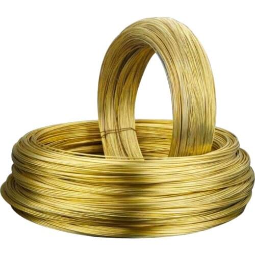 50Meters/Roll Brass Wire Rod Diameter 0.3/0.4/0.5/0.6/0.8/1MM H62 Brass Wire Brass Rope Brass Cable