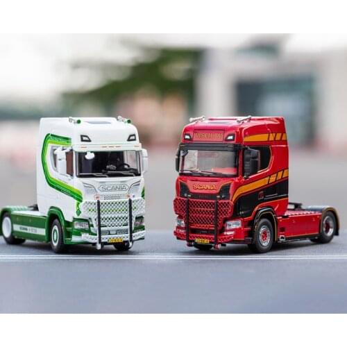Diecast 1:64 Scale Scania S730 Heavy Truck Tractor Simulation Alloy Car Model Collection Souvenir Ornaments Display Toys Gift