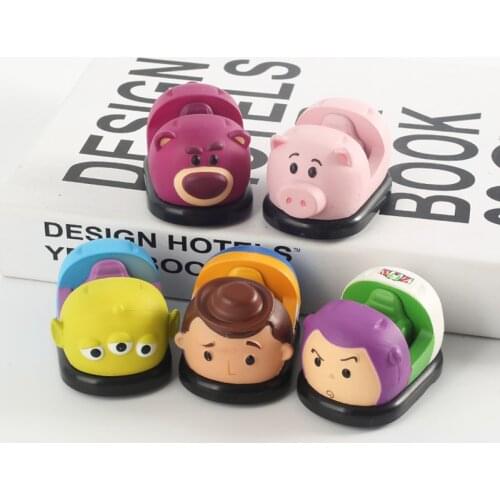 Disney Kawaii Pixar Toy Story Mini Buzz Lightyear Woody Pull Back Vehicles Cartoon Bumper Car Boy Girl Kid Toys Christmas Gift