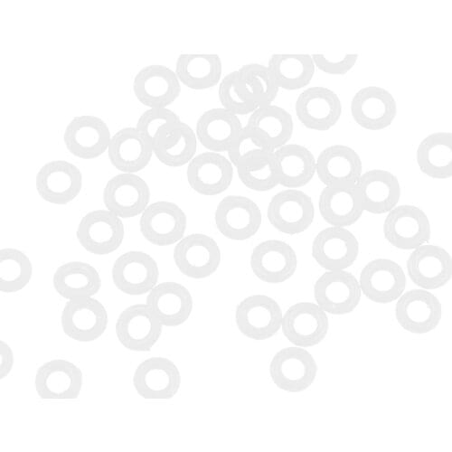 Set of 100 Rubber Dart O-Rings Dart Washers White - Keep Shafts Tight