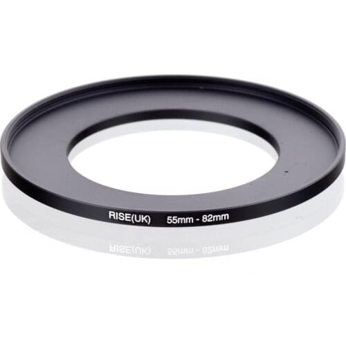 Original RISE(UK) 55mm-82mm 55-82mm 55 to 82 Step Up Ring Filter Adapter black