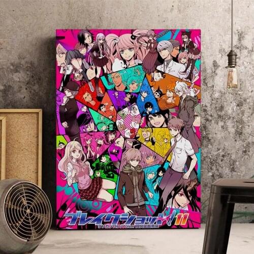Home Decor Prints Painting Danganronpa Anime Manga Colorful Pictures Wall Art Modular Modern Canvas Poster Bedside Background