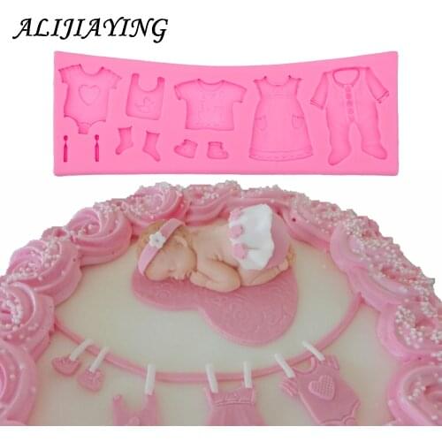 Baby Clothes Silicone Mold Fondant Mould Cake Decorating Tools Chocolate, Gumpaste Mold, Sugarcraft Kitchen, Gadget D0534