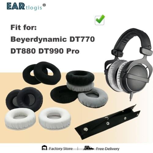 Replacement Ear Pads for Beyerdynamic DT770 DT880 DT990 Pro Headset Parts Leather Cushion Velvet Earmuff Earphone Sleeve Cover
